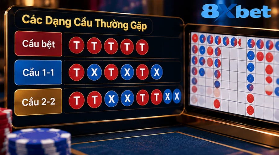 Các dạng cầu tài xỉu mà người chơi cần nghiên cứu để cá cược hiệu quả